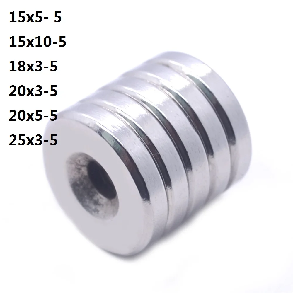 

15x5 15x10 18x3 20x3 20x5 25x3 Hole 5mm N35 NdFeB Countersunk Round Magnet Super Powerful Strong Permanent Magnetic imanes Disc