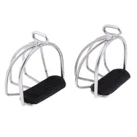 1 Pair Stainless  Riding Safety Stirrups Iron for English Saddles 1
