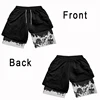 Men's Gym Shorts Printed Black Double Layer 2-in-1 Quick-drying Breathable Sweat-absorbent Shorts Fitness Running Sports Summer 3