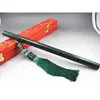 Rare Collectable old green jade&Silver flute musical instruments,36.5cm long 1