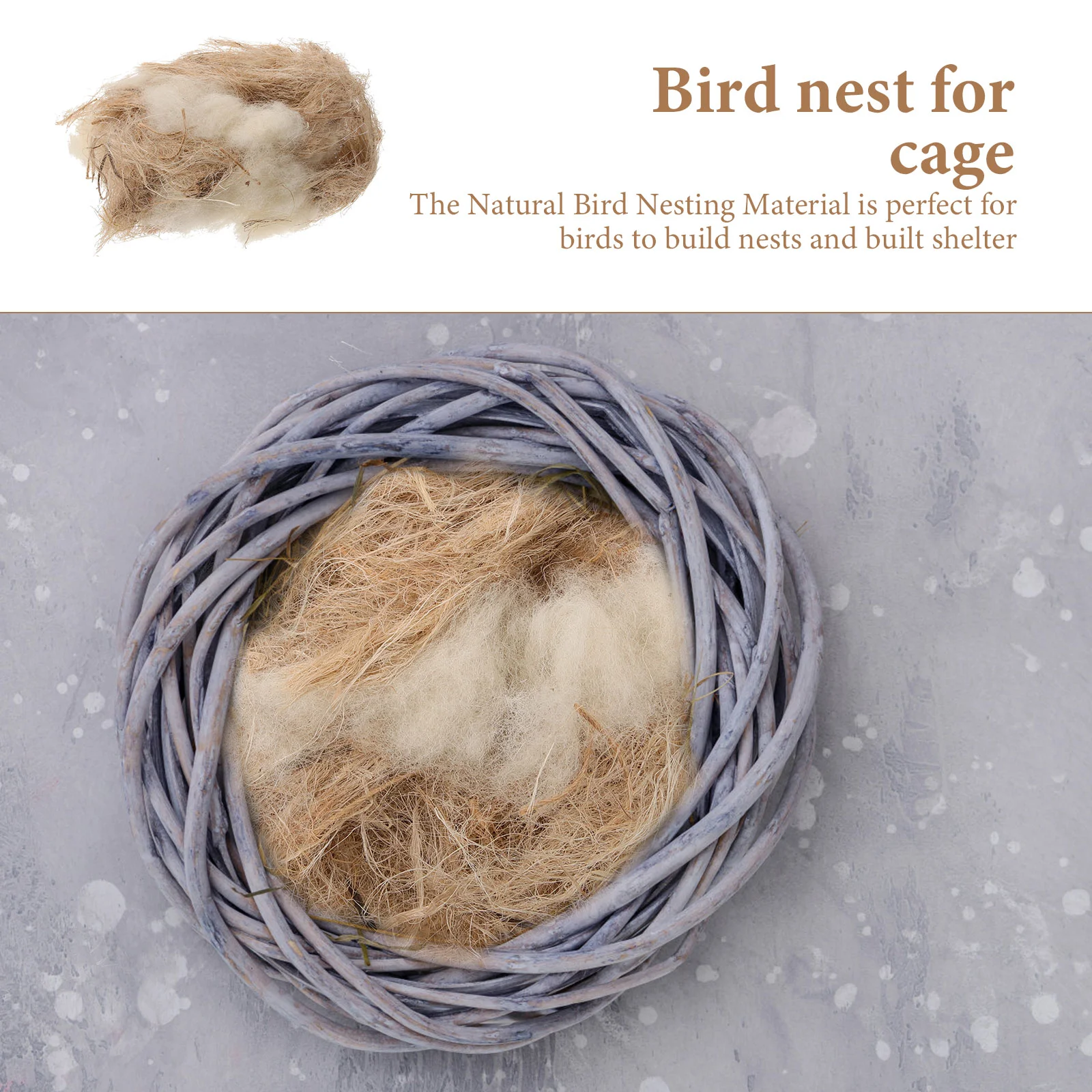 Bird's Nest Cushion Material Nesting Birds Bedding Hummingbird Natural House Indoor