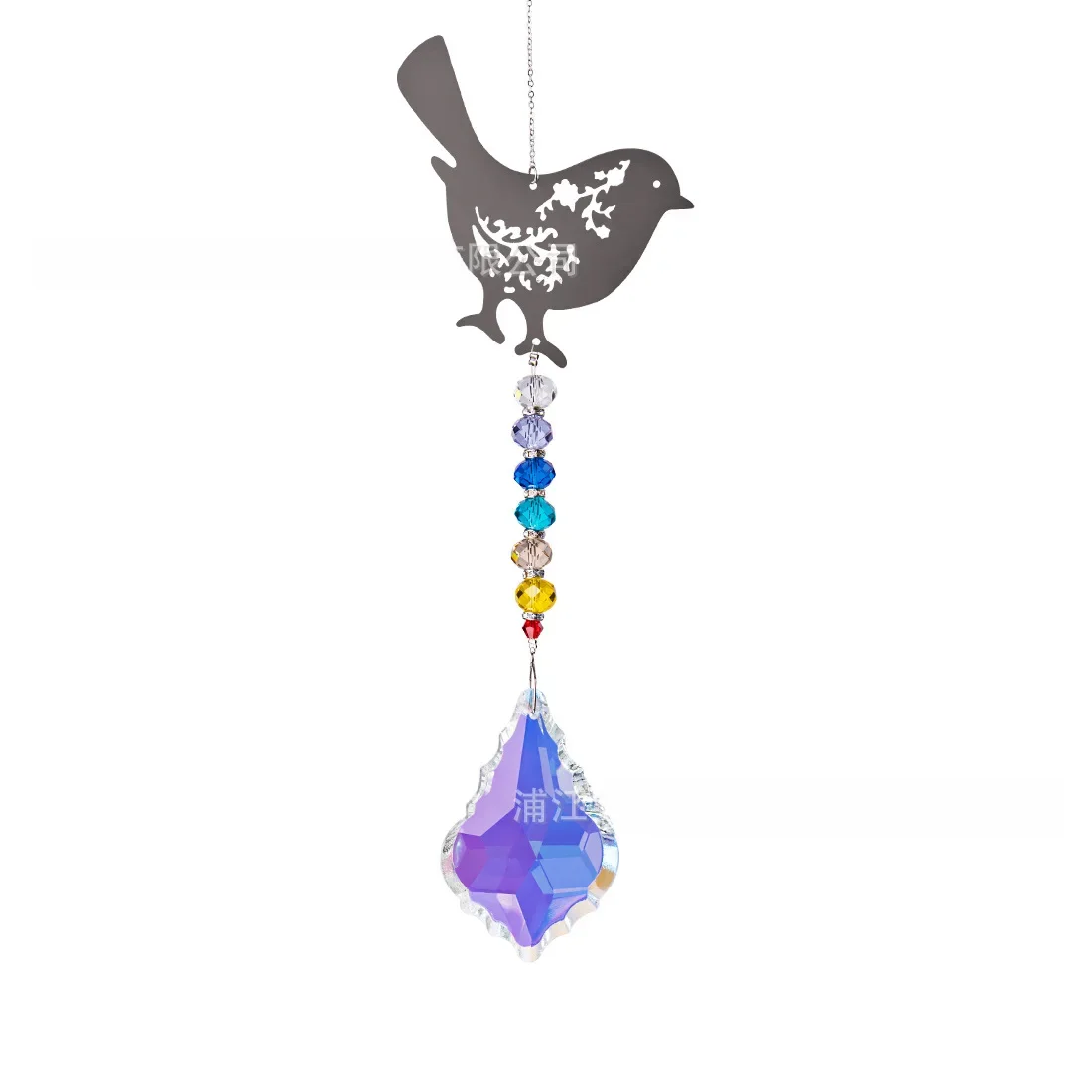Hummingbird Angel Crystal Rainbow Pendant Colorful Beads Crafts Hanging Ornament Gardening Crystal Ornament Christmas Decorat... crystal ornament