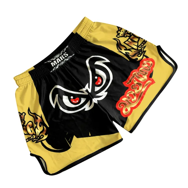 Muay Thai Pants Breathable loose Printing Kickboxing Fight Grappling Short MMA Boxing Shorts Clothing Sanda Fight Grappling H5