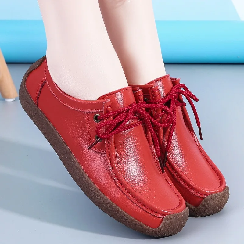 Women Shoes Slip on Loafers for Women Moccasins Casual Leather Sneakers Flat Shoes for Women Casual Loafer Shoes