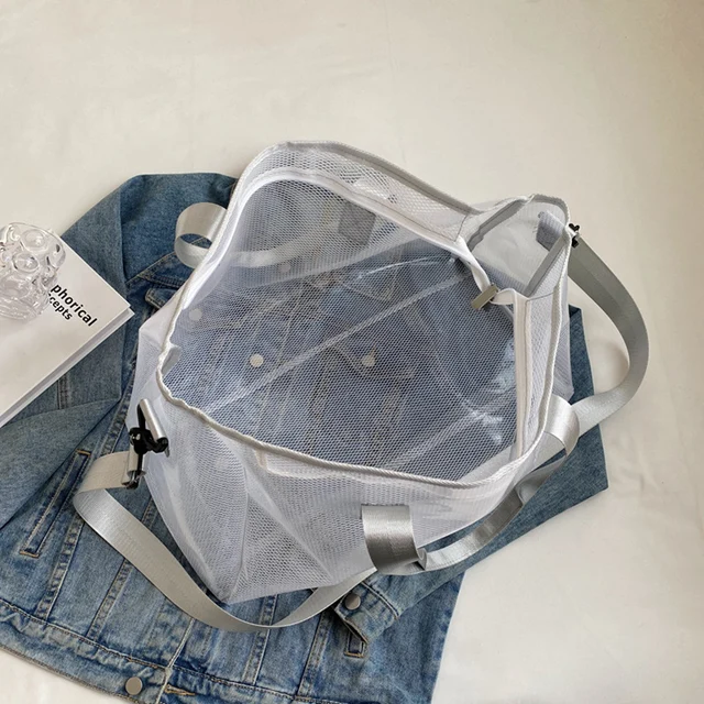 Borsa Tote Trasparente Hapivida - Impermeabile Per Spiaggia, Palestra E Viaggi, 43x20x39cm - Foto 9