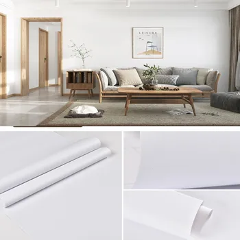 55 واسعة ماتي خلفية أبيض/رمادي/أسود الفينيل ذاتية اللصق ل جدار الرف بطانة الجدول باب غرفة المعيشة ورق اتصال جدار ديكور - Image 4