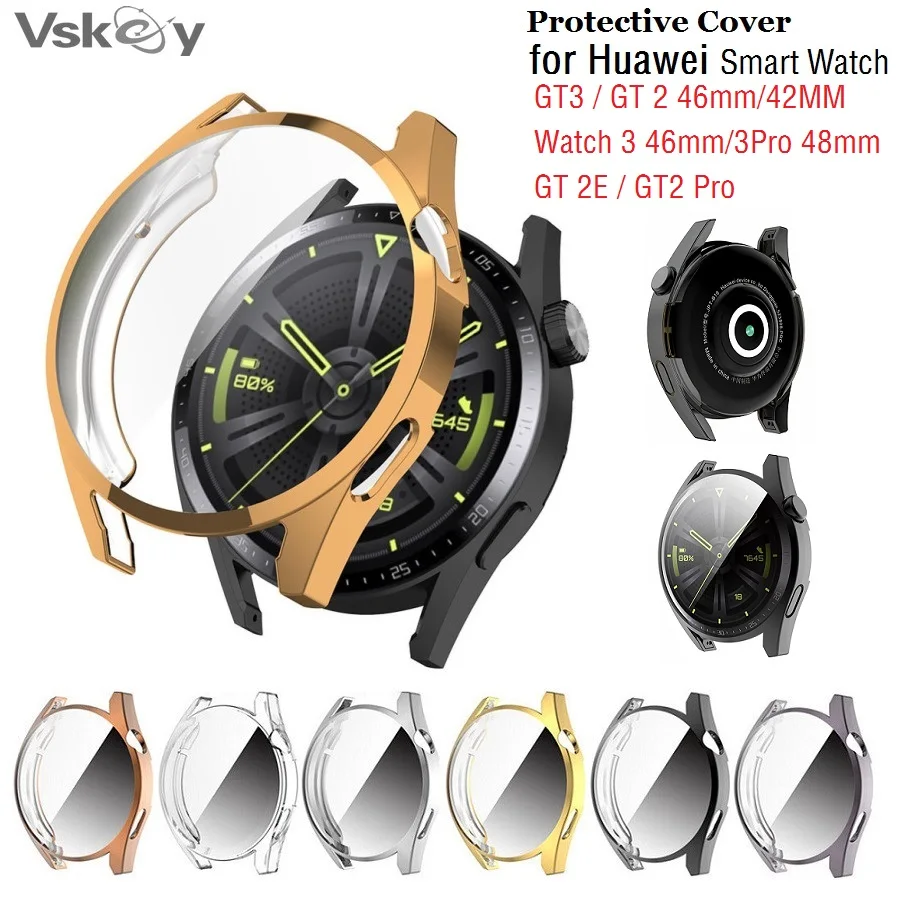 

10PCS Protective Cover for Huawei Watch GT 3 46mm 42mm GT2 Pro GT Runner Smart Watch Full Screen Protector Bumper Soft TPU Case