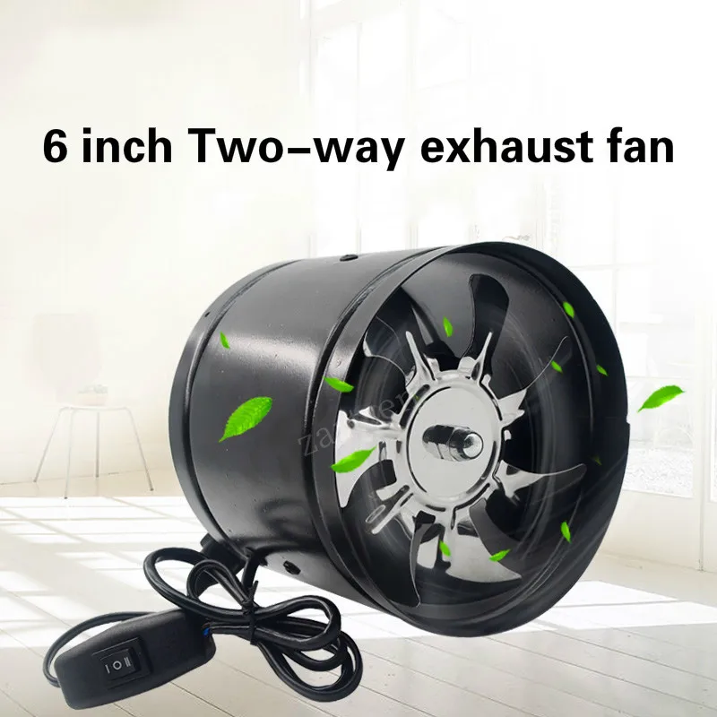 6 Inch Powerful Kitchen Portable Exhaust Fan Pipe Extractor Air Ventilation  Ceiling Booster Duct Window Wall Industrial Fan - AliExpress