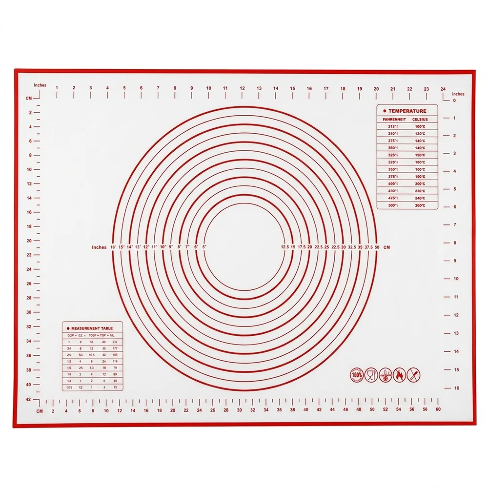 Silicone Non-Stick Baking and Kneading Mat for Kitchen Cooking and Grill