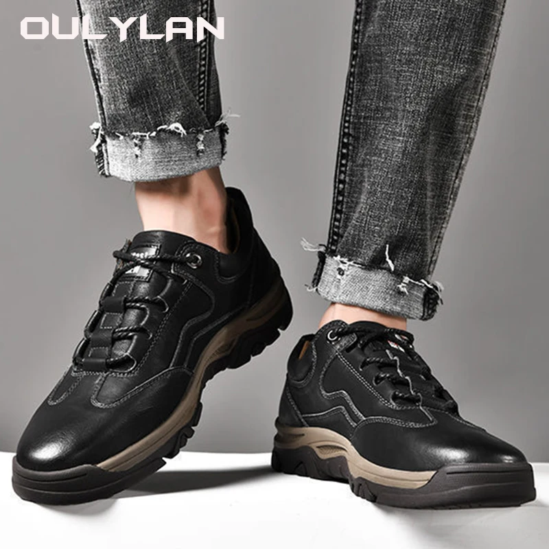 Comfortable Round Head Shoes Spring Autumn Men's Casual Shoes Trendy Casual Men Leisure Business PU Leather Shoes