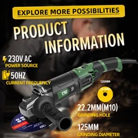 1000W Angle Grinder 230V Variable Speed Grinder for Multi-Material Household Processing Power Tools with Case by PROSTORMER 2