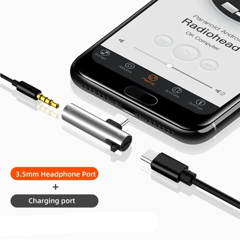 2-in-1 audio headphone charger