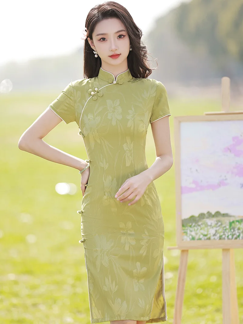 

Qipao 2023 New Women's Spring And Summer Temperament Young Style Small Fresh Advanced Sense Improved Dress For Daily Wear Dress