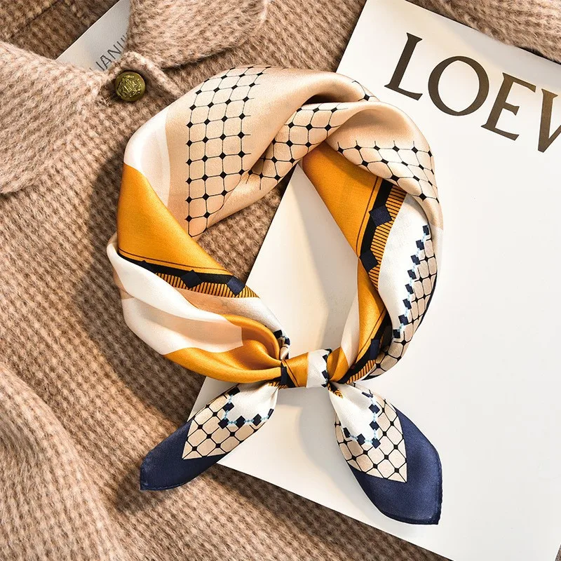 1Pcs 100% Mulberry Silk Women Square Scarves Wrap Kerchief Mulberry Fashion Silk Scarf Luxury High Quality Headband Hijab Shawls