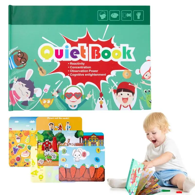 

Stickers Book Reusable Portable Busy Book For Children Preschool Learning Activities Quiet Books Fun Coloring Activity Book For