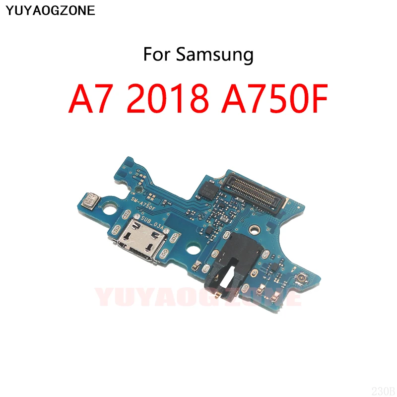 

10 шт./лот для Samsung Galaxy A7 2018 A750F USB-коннектор для док-станции, разъем для разъема, гибкий кабель, модуль зарядной платы