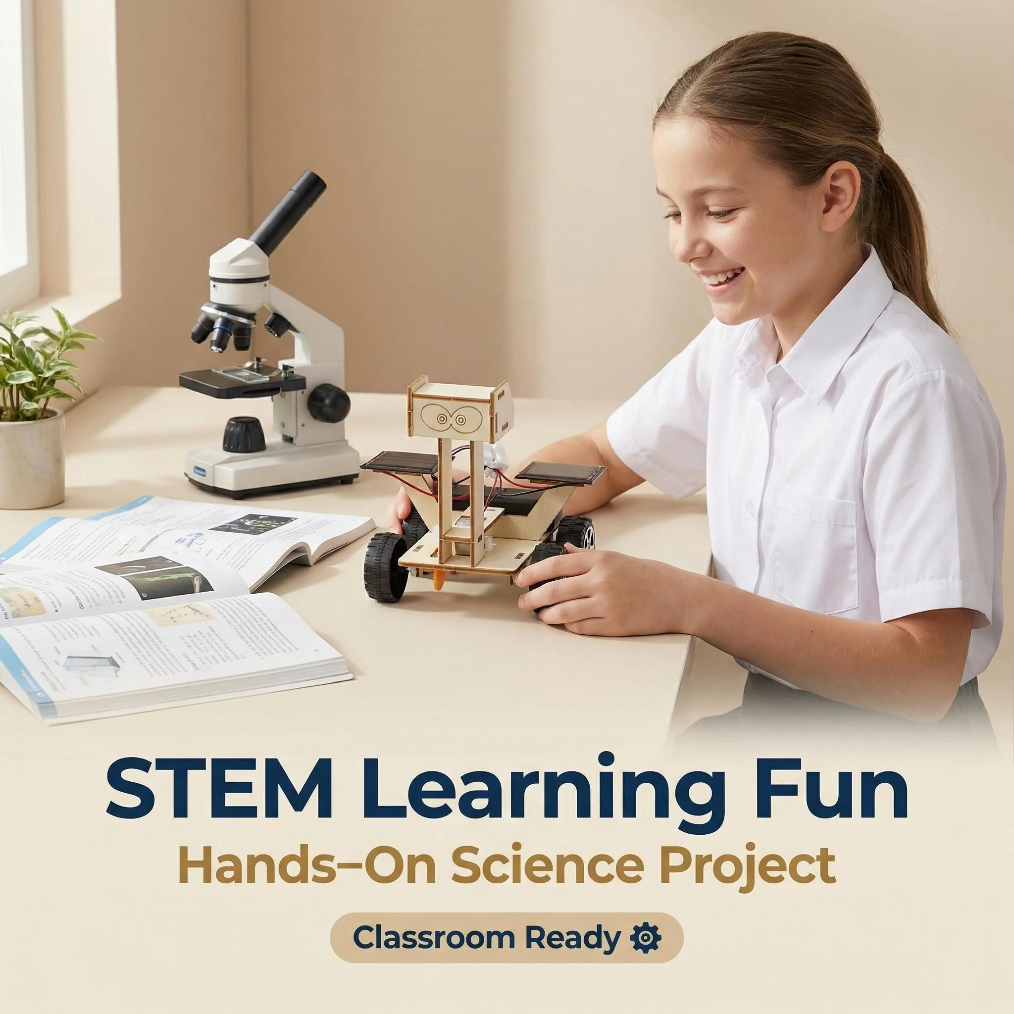 태양열 구동 달 탐험선 3D 나무 퍼즐 모델 키트, STEM 과학 실험을 위한 DIY 손으로 조립하는 탁상 게임