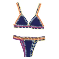 Sexy Elastic Red Swimwear Cute Green Bathing Suit New Pink Swimsuit Handmade Navy Crochet Bikini Sets Mujer Purple - Image 3