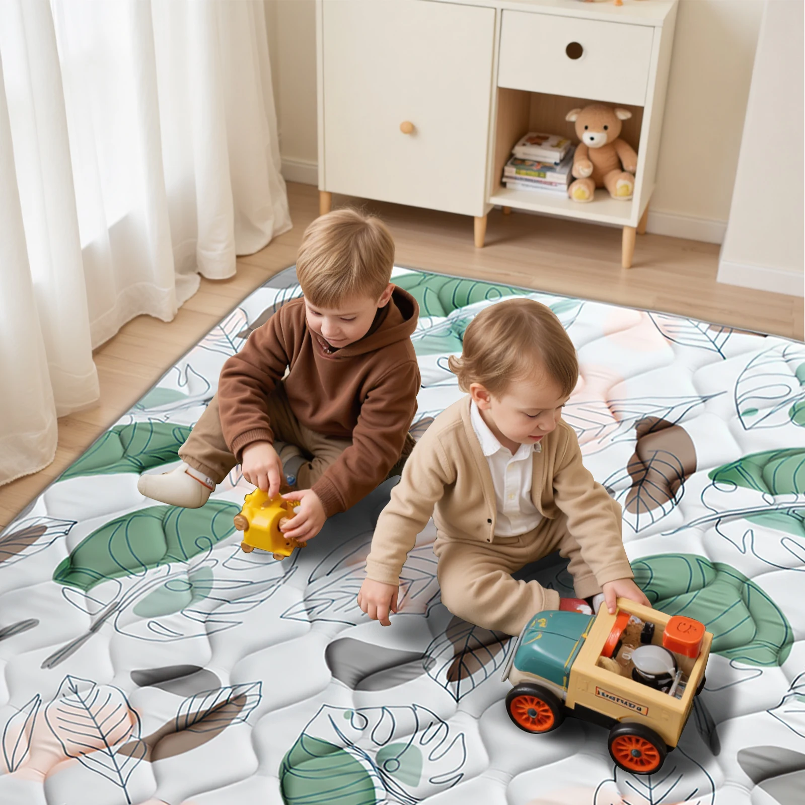 Extra Thick Baby Play Mat (50x50 in) for Playpen and Crawling,