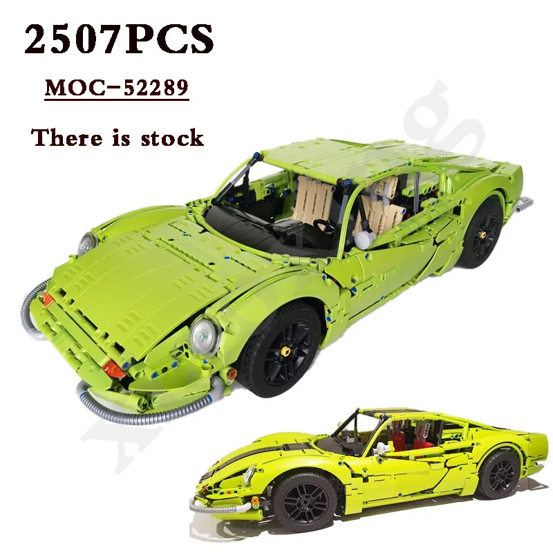 

New MOC-52289 Roadster 246 GTB Fit 42115 Racing Car Compatible Supercar Building Block Model Kids Educational Toy Birthday Gift