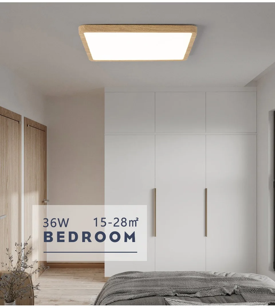 Description Picture 6 of itemSquare 0.9inch LED Ceiling Light 36w24wTuya Smart Remote/App Voice Control Alexa/Google Control Large Ceiling Lights Living Room