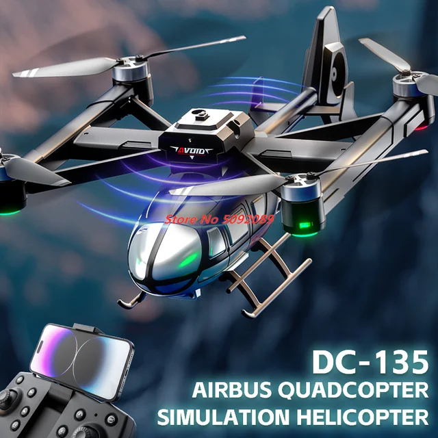 Simulation Airbus Brushless Remote Control Helicopter Dual Camera RC Drone Quadcopter Toy Obstacle Avoidance Plane Gift RC Toy 2