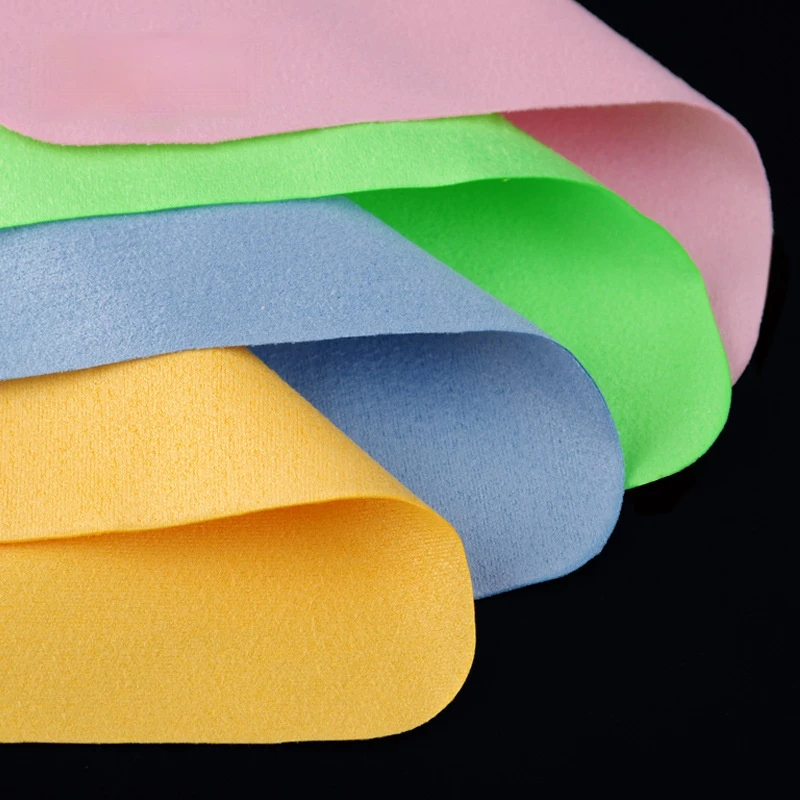 5 Pcs 13x13cm Candy Color Soft Glass Cloth Suede Fleece Double-sided Fleece Wipe Microfiber  Mobile Phone Screen Cleaning Cloth