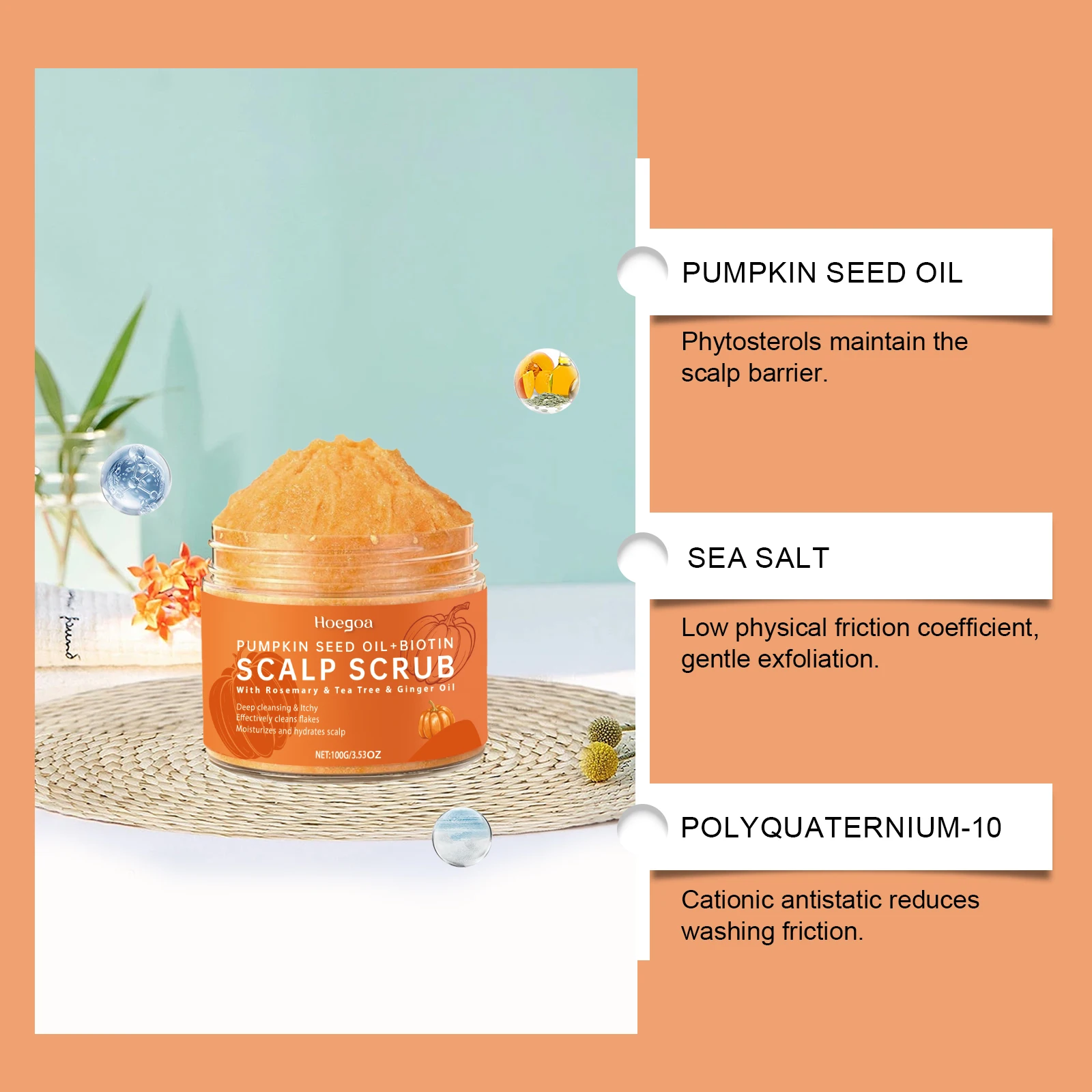 Hoegoa  Scalp Nourishing Scrub - Gentle Cleansing, Exfoliating, Scalp Care, Smoothness, Moisturizing & Refreshing Scrub 1set