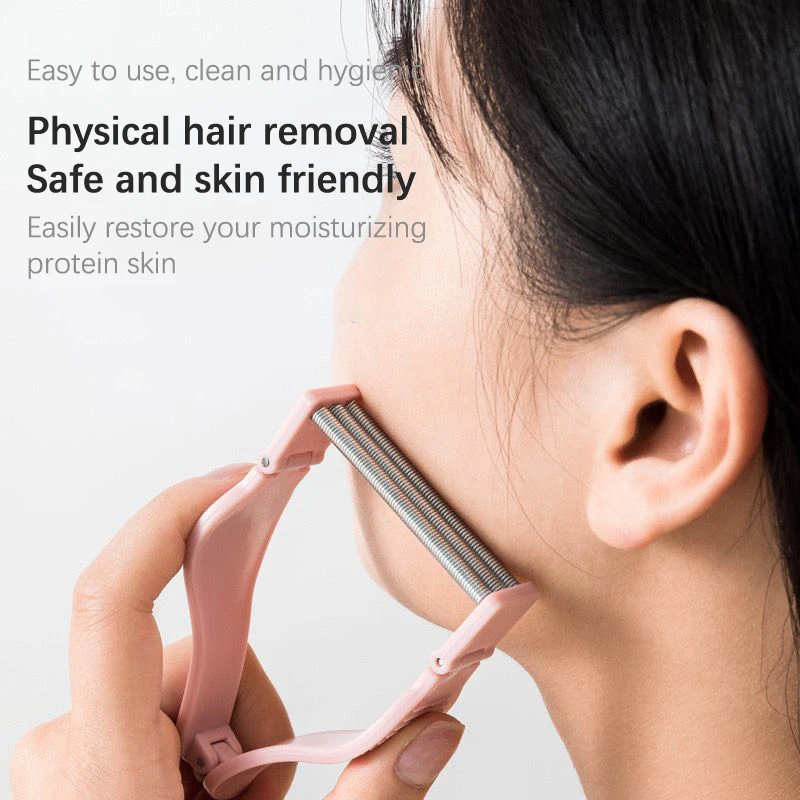 3 Colors Facial Hair Remover Safe Handheld Spring Roller Hair Mustache Hair Removal Skin Care Massage Beauty Hair Removal Tool 2