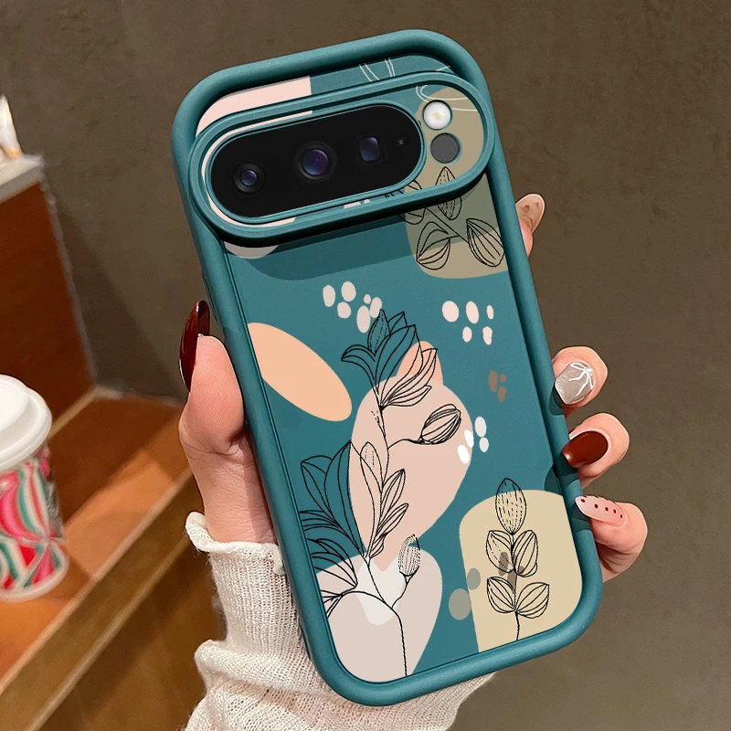 Floral Design Silicone Phone Case - Shockproof Soft TPU Protector Cover
