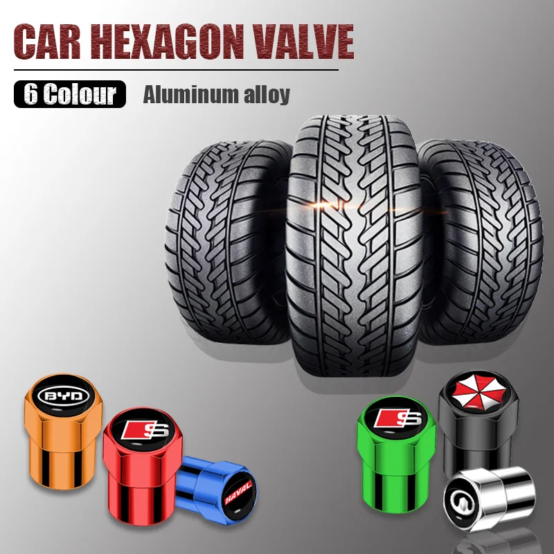 6colour Aluminium Alloy Car Tyre Stem Air Valve Caps For Audi Sline A3