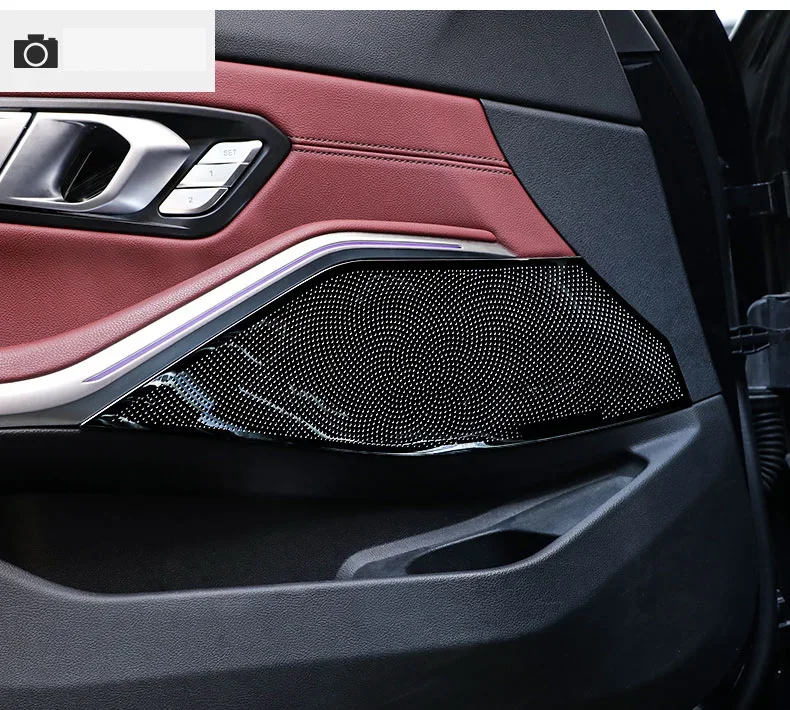 For BMW 3 Series G20 G21 G81 2020 2021 2022 2023,Front Rear Door A-pillar Horn Covers, Inner Handle Speaker Instrument Audio Lid