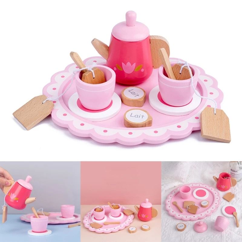 

Pretend Play Tea Party Toy Playhouse Accessories Realistic Coffee Mug Dessert Tea Set Interactive Children Role Play Toy