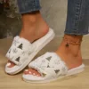 Womens Christmas Fluffy Fur Slippers Soft Sole Plus Size Non Slip Plush Slides Woman Winter Comfort Indoor Home Slippers Shoes 2