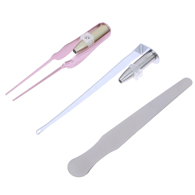 Tonsil Stone Removal Tool Bad Breath Household Oral Flat Conductor Absorber Cleaner With Led Light