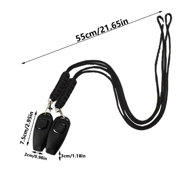 Dog Training Clicker 2Pcs Dogs Click Trainer Aid Tool With Lanyard Portable Dog Supplies For Cat Horse
