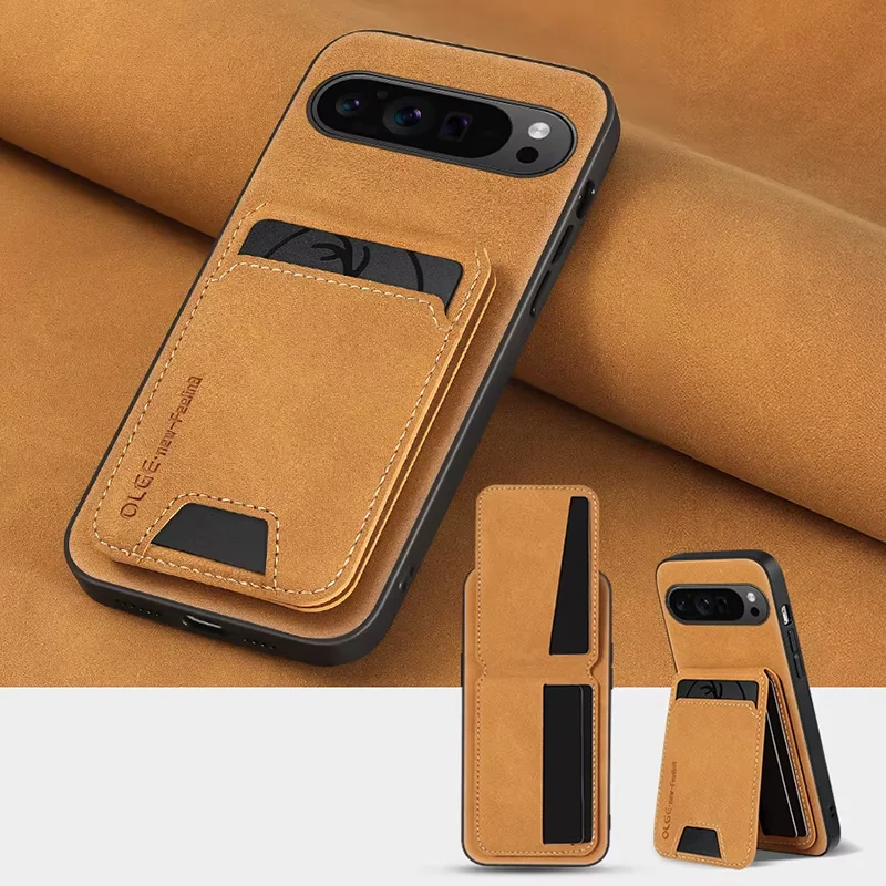 Luxury Multifunctional Synthetic Leather Phone Case with Card Slots and Shock Protection