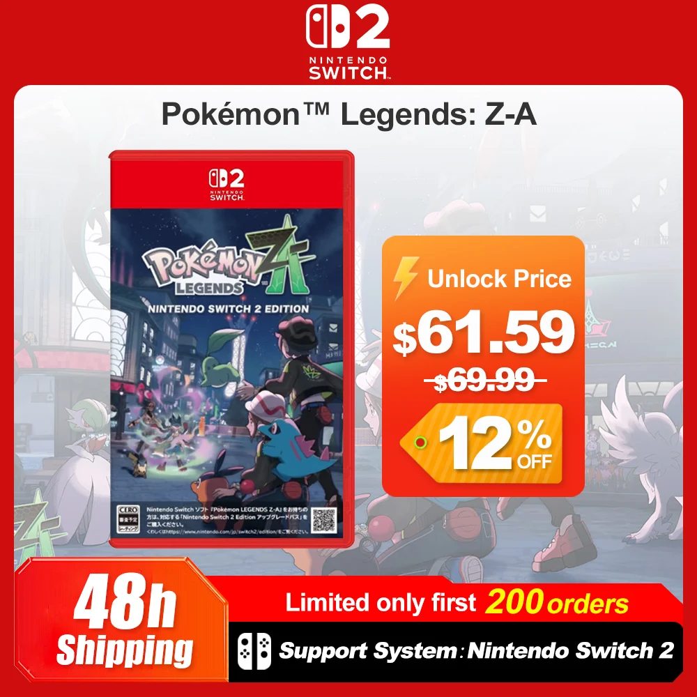 Nintendo Switch NintendoSwitch2 Pokemon Legends ZA Nintendo, Bundle Console + Jogo Digital, Jogo Digital
