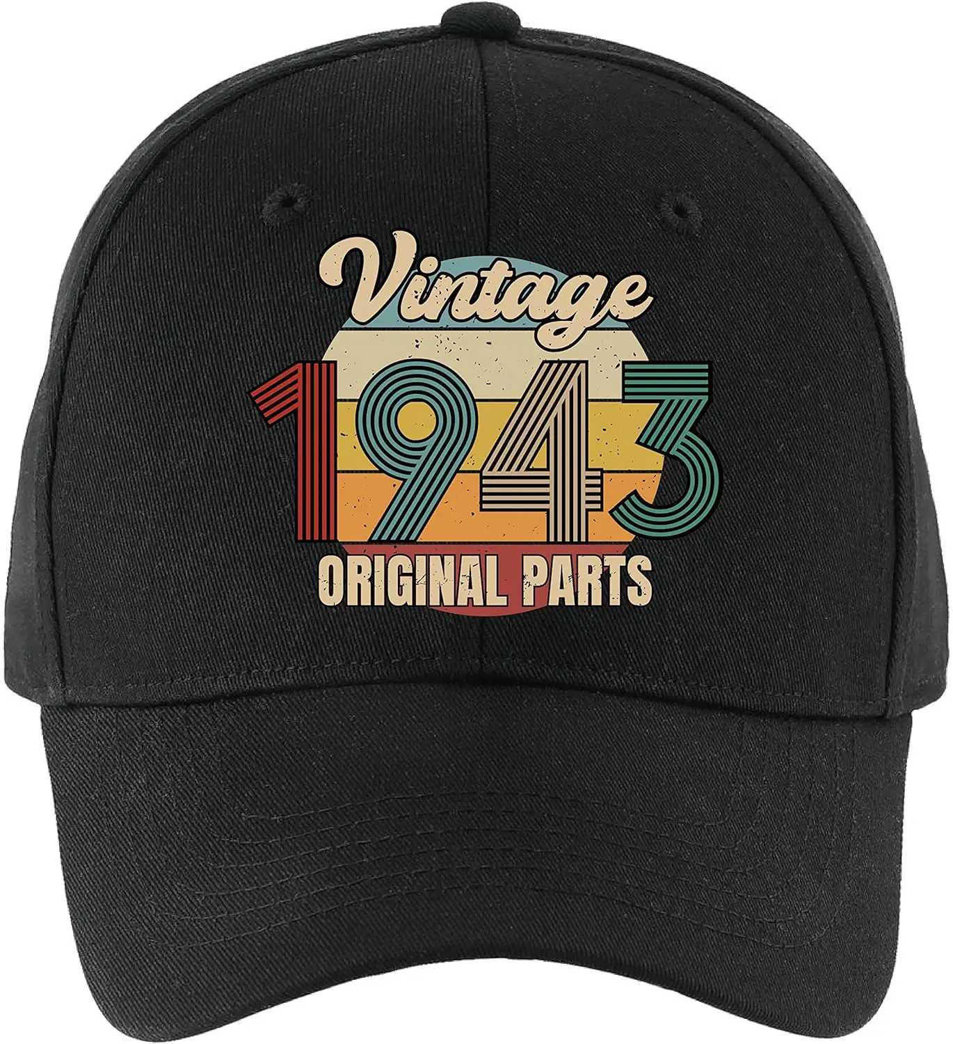 

1943 оригинальные детали, забавная бейсболка, винтажные бейсболки на 80-летие для мужчин, регулируемые кепки для подарка на 80-летие или пенсию