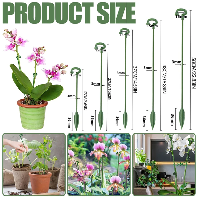 10 db Növényi Támogatások Tétek Újrahasznosítható Virágzöldség Tartó Botok Virágnövények Állnak A Beltéri Kültéri Kerti Dekorációhoz - Image 2