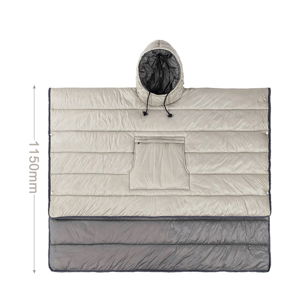 

Outdoor Wearable Cloak Sleeping Bag Portable Warming Sleeping Bag Light-weight Cotton Sleeping Bag for Winter Camping Equipment