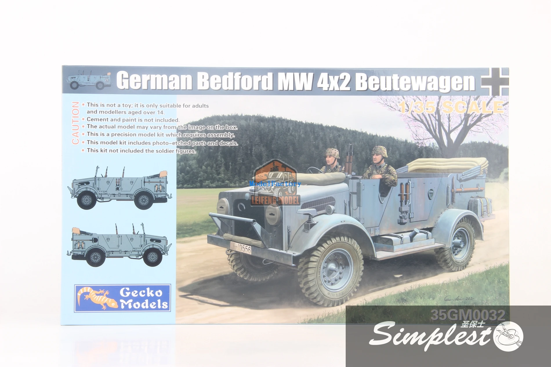 

Модели Gecko 35GM0032 немецкий Bedford MW 4x2, комплект моделей в масштабе