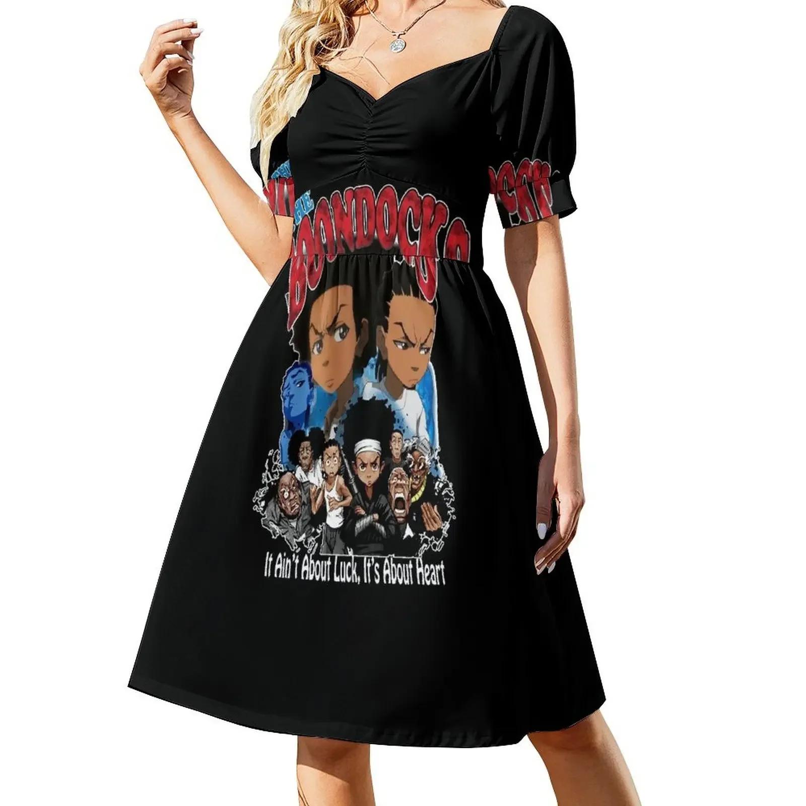 thumbnail image 1 of Póster de la comedia Boondocks. Vestido sin mangas. Vestido de verano para mujer. Vestidos de mujer., 1 of 7