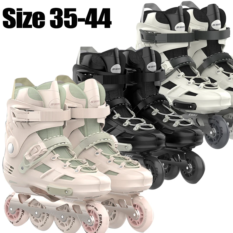 Black Pink white Skates Shoes for Beginner Skater Boys girsl 4 Wheels Inline Skating Sneakers 35 36 -43 44 Student Rollers Skate