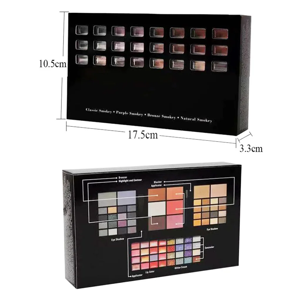 74 Colors Eye shadow Make-up Kit Full Facial Makeup Set Eye Shadow Lip Gloss Eyeliner Makeup Brushe Cosmetics Bag Case Makeup 6