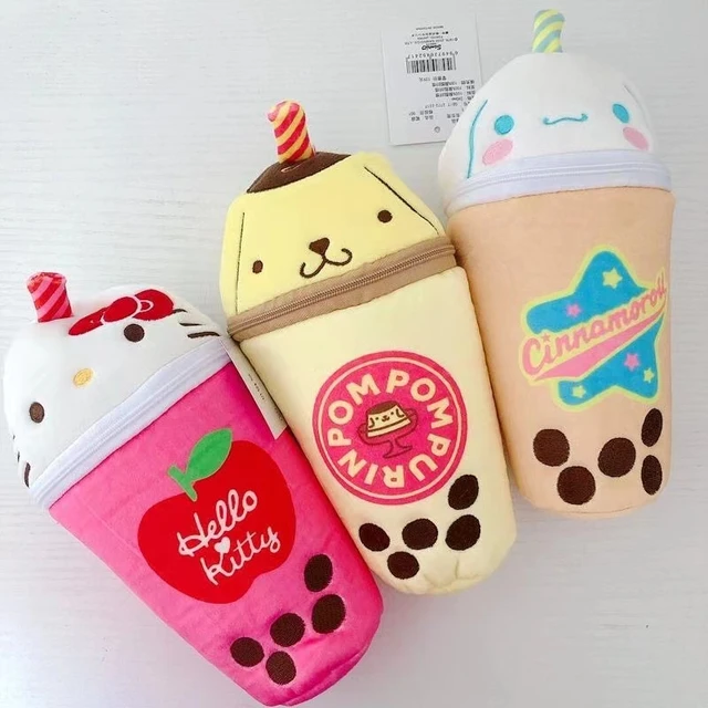 Sanrio Boba Plush Pencil Case (Hello Kitty, Cinnamoroll, My Melody,  Pompompurin) - Rainbow Cloudz