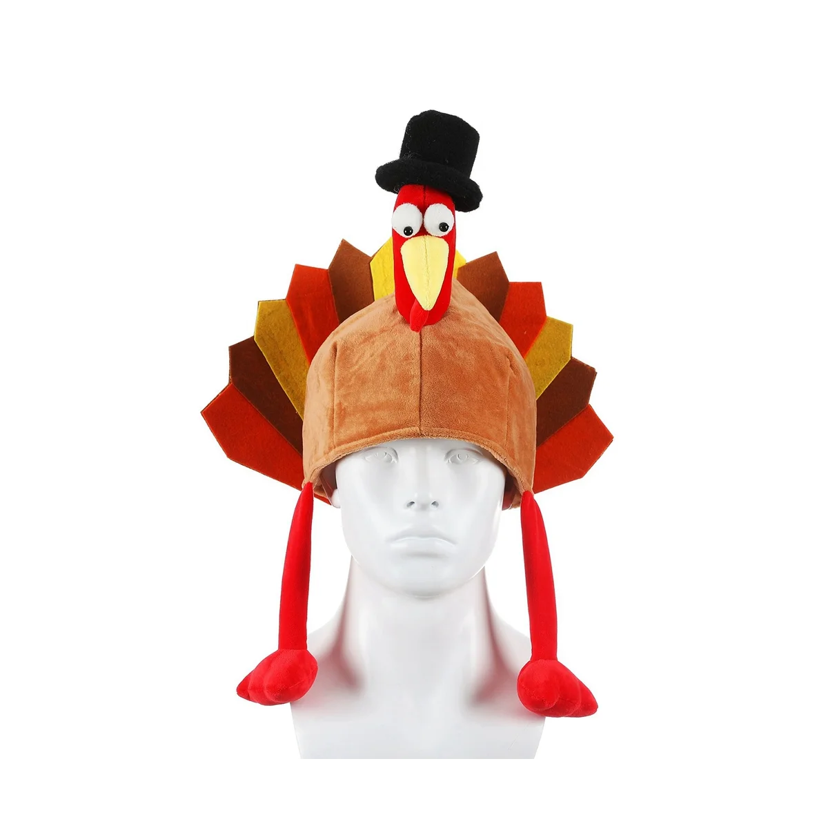 

Festival Hat Vibrant Color Soft Decorative Carnival Theme Party Roasted Turkey Hat Thanksgiving Hat Party Supplies
