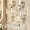 Shower Suction Cup Shelf Basket Light Glacier Pattern One Second Installation bathroom Organizer Storage Rotating to Suck Remove 2