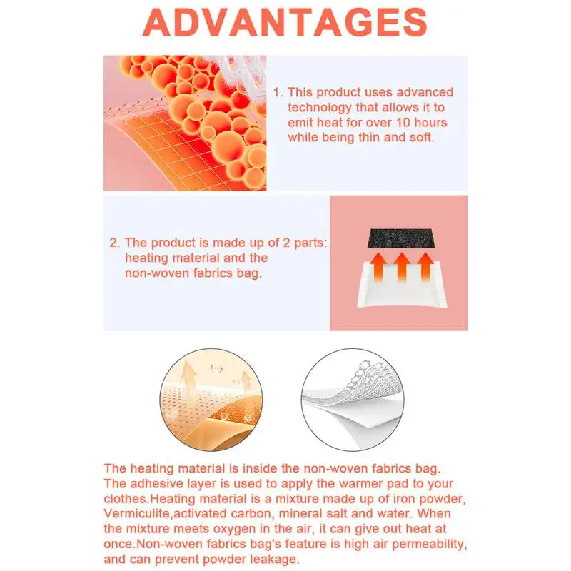 1-3pcs Universal Body Warmer Winter Heating Patch Warmers For Up To 10 Hours Heat Patch Hand/Feet Warm Paste Pads Heating Insole