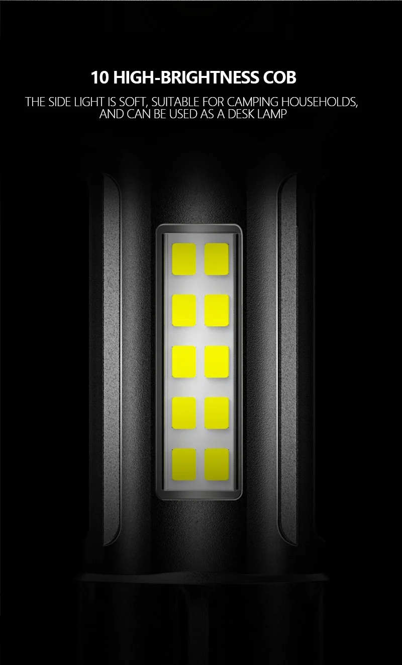 Description Picture 5 of itemFlashlight Portable Telescopic Led Rechargeable Usb Charging Lighting Flashlight Outdoor Lighting Lamp Spotlight Strong Light